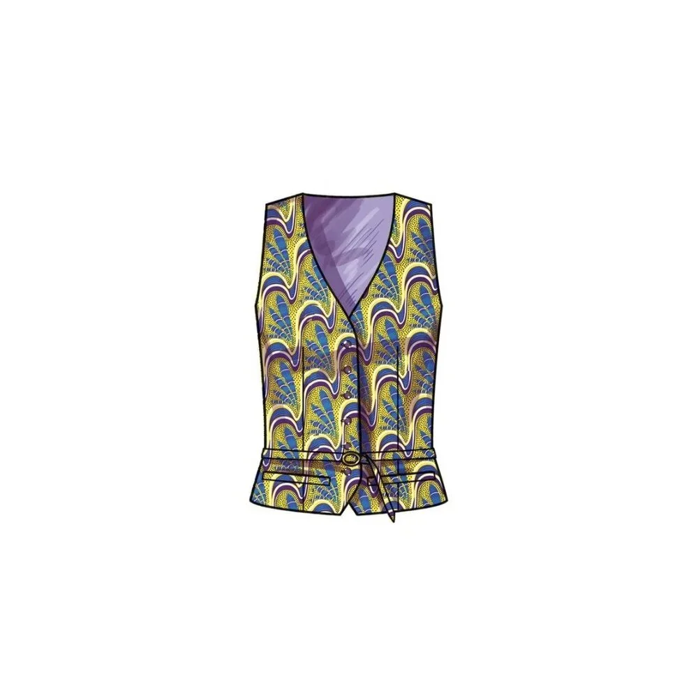 Simplicity S9689 Sewing‎ Pattern Misses Vest Tailored Pants Sizes 20W-28W Plus